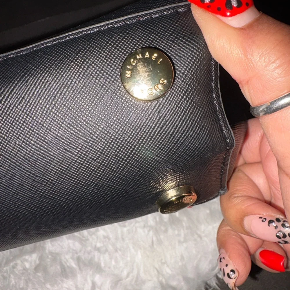 MK Black and Gold Satchel